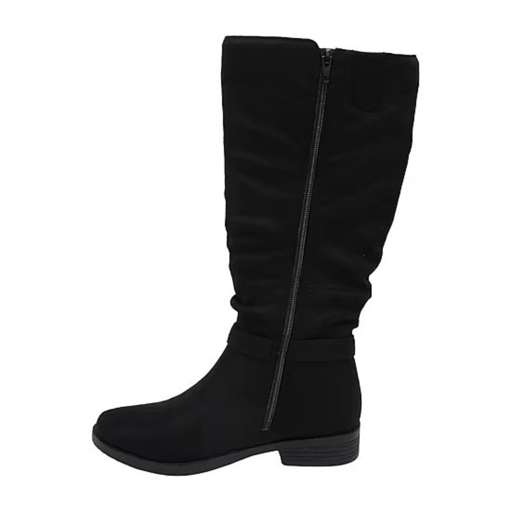 Pop Womens Chambers Black Slouch Flat Heel Knee High Boots Size 9.5 NWT - Picture 2 of 6